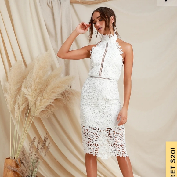 Lulu's WHITE LACE DRESS - Picture 7 of 7